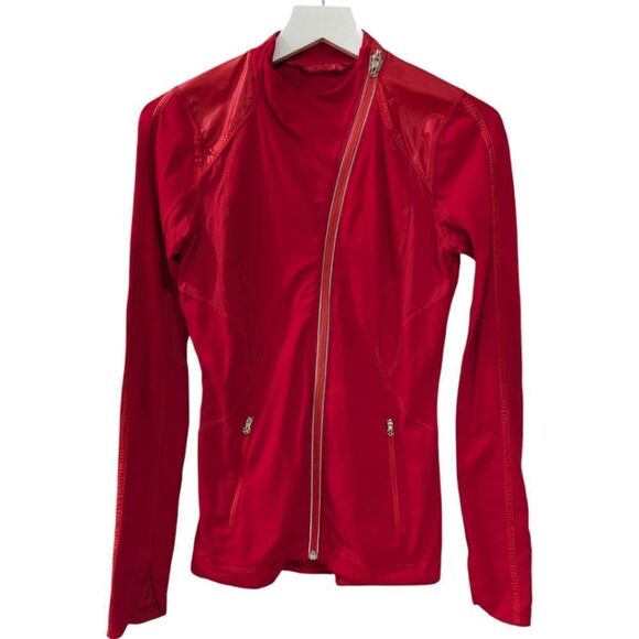 Lululemon Run: Track Time Jacket Currant Red Women's 4 Lightweight Zip Up - Picture 6 of 11